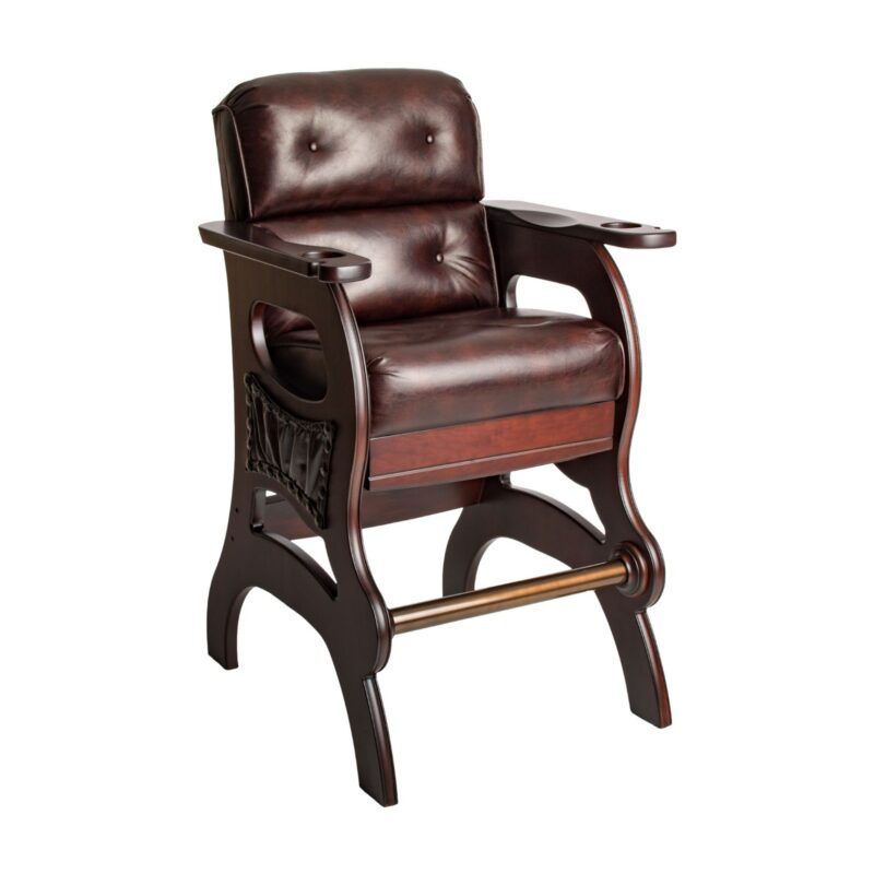 Darafeev Mann Oak Billiard Spectator Chair with Arms, shown in maple Mann shown; the oak version has visible oak grain
