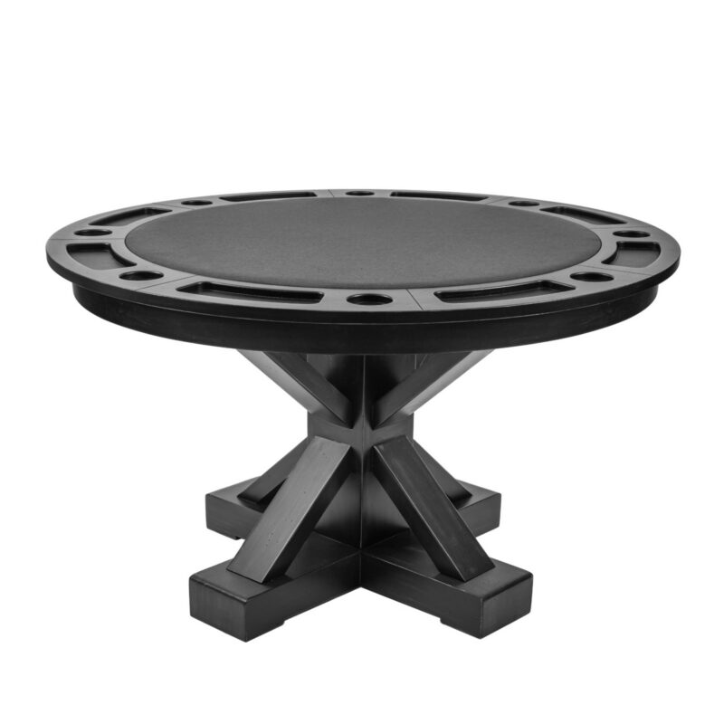 Darafeev Trestle Round Convertible Poker Dining Table, view 2