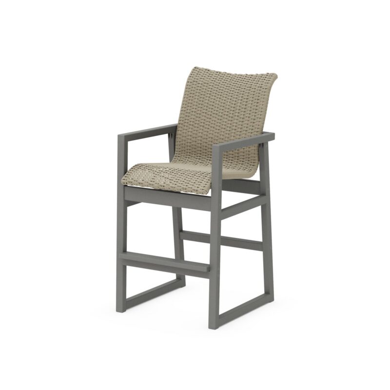 POLYWOOD EDGE Woven Bar Arm Chair