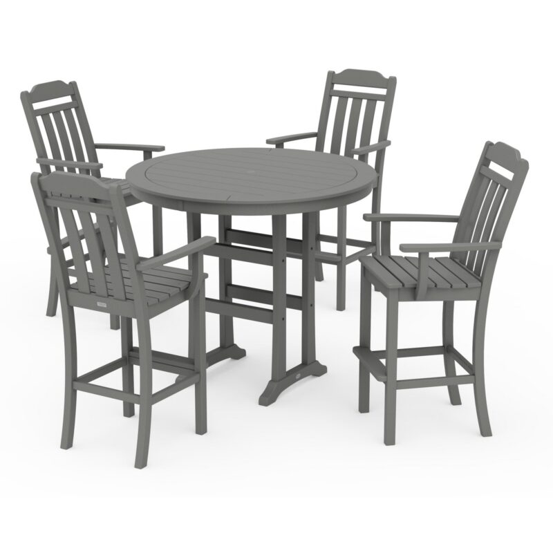 POLYWOOD Cottage 5-Piece Round Bar Set
