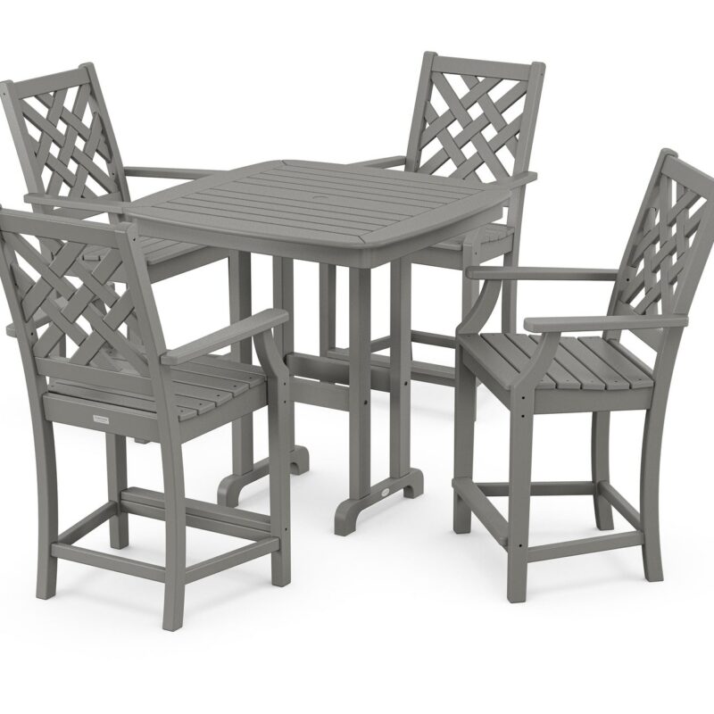 POLYWOOD Wovendale 5-Piece Counter Set