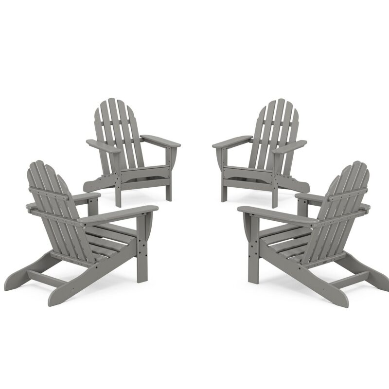 POLYWOOD 4-Piece Classic Adirondack Conversation Set
