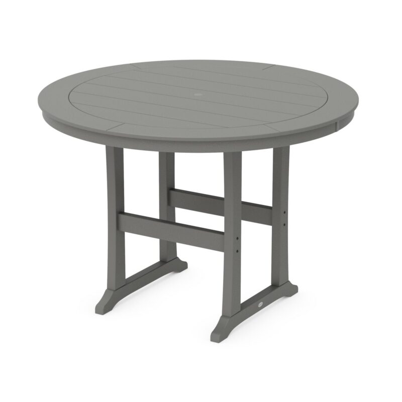 POLYWOOD Nautical Trestle 60" Round Bar Table