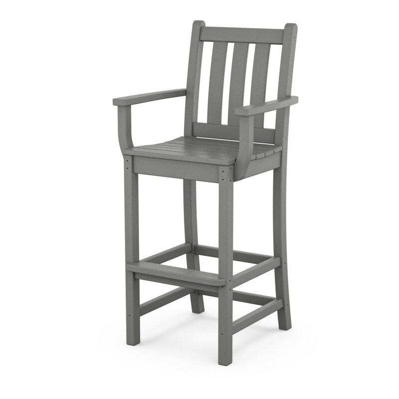 POLYWOOD Traditional Garden Bar Arm Chair