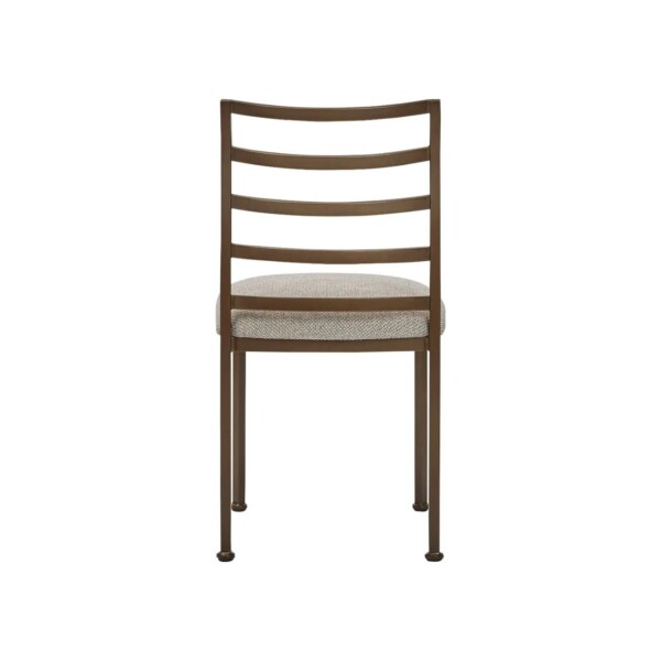Wesley Allen Benton dining chair in Expresso with Whitaker Sand Performance fabric view 3