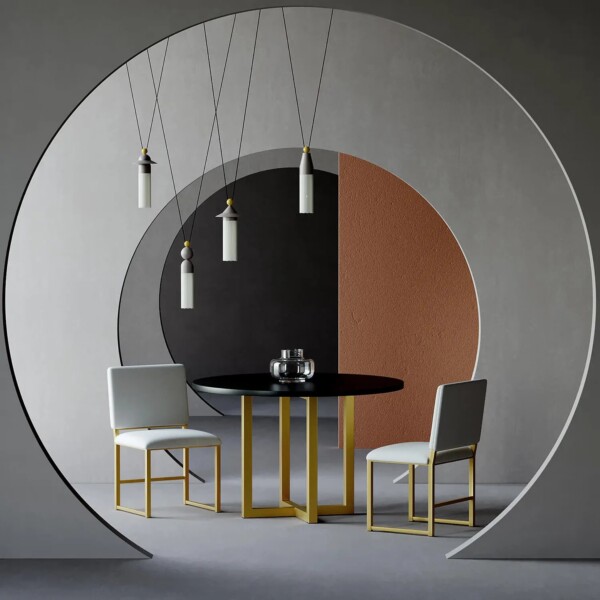 Wesley Allen Franklin dining chair in Opaque Gold with French Ivory Performance fabric view 5