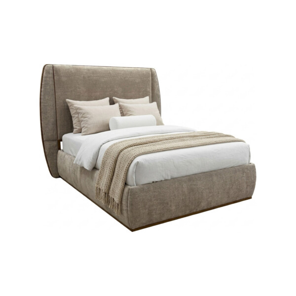 Wesley Allen Laurent upholstered bed with winged headboard