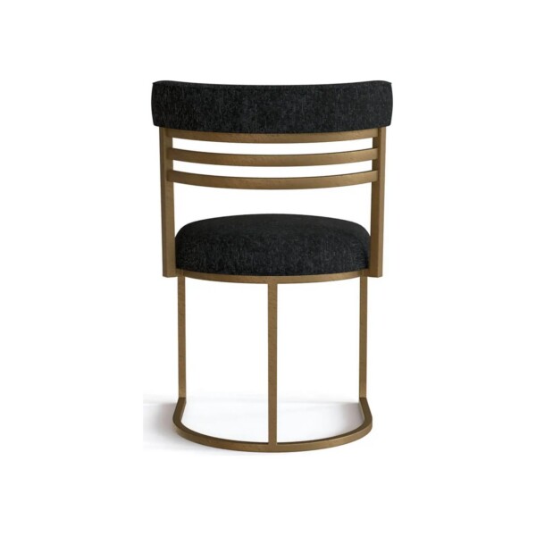 Wesley Allen Miramar dining chair in Brass Bisque with Mid Black fabric view 3