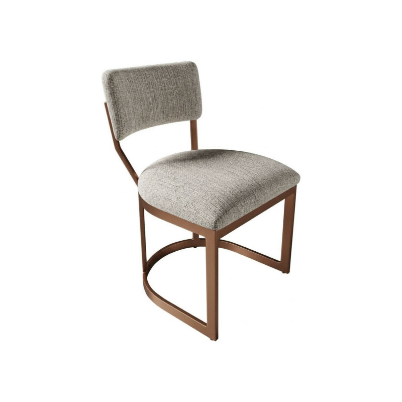 Wesley Allen Olin dining chair in Opaque Copper with Natural Oak fabric