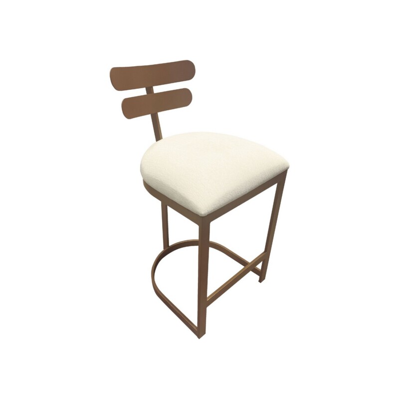 Wesley Allen Orion slat back bar stool in Opaque Copper