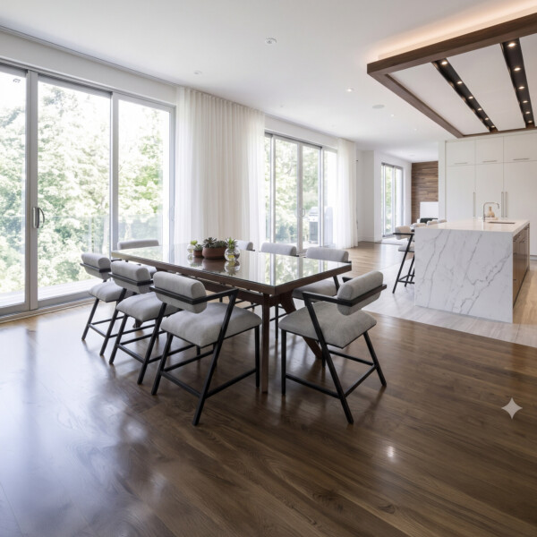 Wesley Allen Solaris dining chairs at a dining table